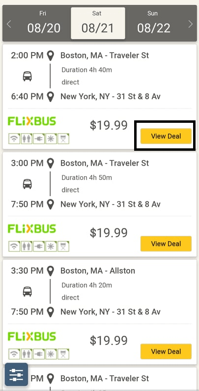 bus tickets online